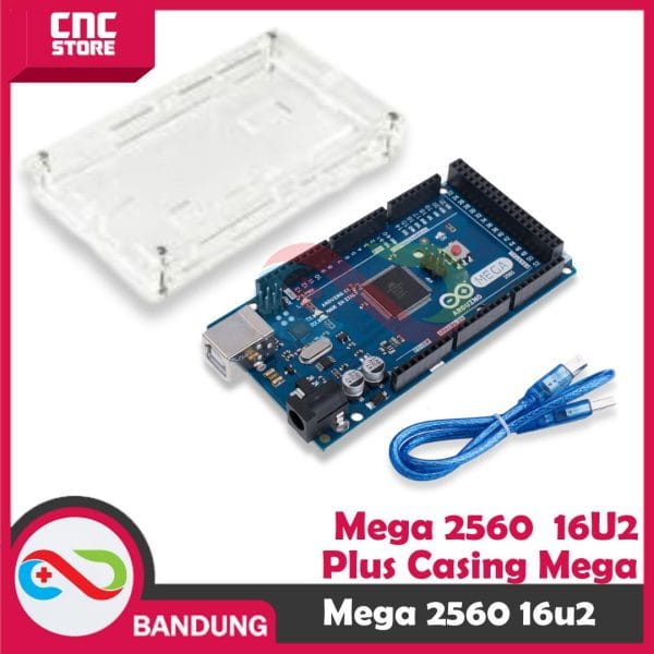 ARDUINO MEGA 2560 R3 ATMEGA 16U2 COMPATIBLE BOARD WITH CASE ACRYLIC
