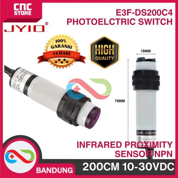 E3F-DS200C4 PHOTOELECTRIC SWITCH 200CM DC Infrared Proximity Sensor NPN E18-D200NK INDUSTRIAL