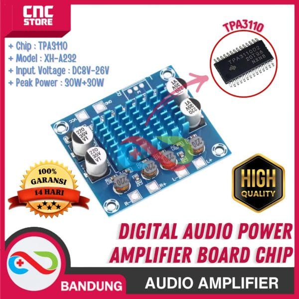 TPA3110 XH-A232 30W+30W 2.0 Digital Audio Power Amplifier Board Chip