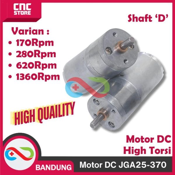 MOTOR DC GEARBOX JGA25-370 DC REDUCTION MOTOR HIGH SPEED 12V JGA25 370 -1360 RPM