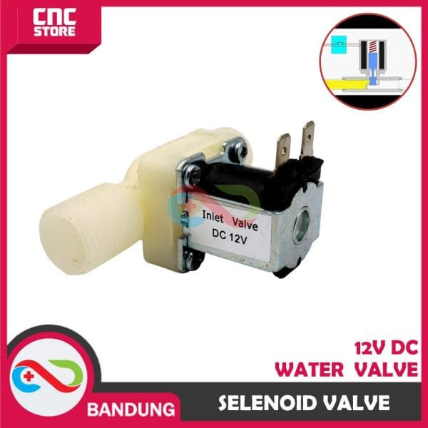 SELENOID SOLENOID VALVE AIR DC 12V UKURAN 1/2 INCH IN OUT 0.5 1/2 INCH