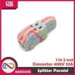 CONNECTOR KONEKTOR KABEL NV-F12/F13/F14/F15 SAMBUNGAN KABEL 1 LUBANG KE 2 - NV-F12 ORANGE - Image 2