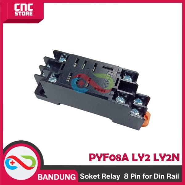SOKET RELAY 8 PIN - PTF08A Socket Relay Soket RELAY 8pin 8 PIN (RELAY 8 KAKI LY2 dan LY2N) FOR DIN rail.