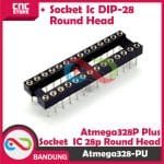 PAKET BUNDLING IC ATMEGA328P WITH SOCKET IC DIP-28 ROUND HEAD - Image 2
