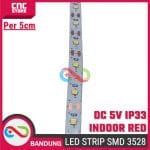 Lampu LED Strip SMD 3528 Merah DC 5V – Single Colour IP33 (Indoor Only) per 5cm - Image 4