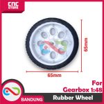 RODA RUBBER WHEEL MOTOR FOR MOTOR DC GEARBOX 1 48 WHITE PUTIH - Image 2