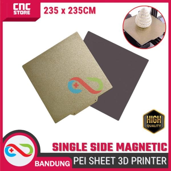 3D Printer PEI Sheet Single Side Magnetic Spring Steel TwoTrees 235x235 – Lembar Pemanasan untuk Printer 3D