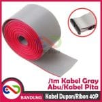 KABEL GRAY ABU 1M FLAT PITA RIBON DUPONT IDC 40P 40 PIN