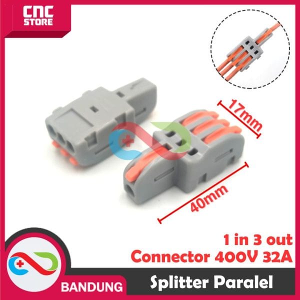 CONNECTOR KONEKTOR KABEL NV-F12/F13/F14/F15 SAMBUNGAN KABEL 1 LUBANG KE 3 - NV-F13 ORANGE