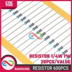 Paket 600PCS Resistor 1/4W 1 Metal Film – 30 Nilai Resistor per 20PCS untuk Proyek Elektronik - Image 4