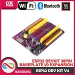 ESP32 ESP-32 DEVKITC V4 WROOM-32U WIFI BLUETOOTH DEVELOPMENT BOARD PLUS EXPANSION BASE PLATE - Gambar 2
