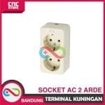 TERMINAL KUNINGAN STOP KONTAK 2 LUBANG SOCKET AC 2 ARDE - Gambar 5