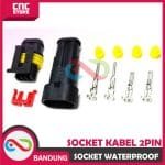 SOKET KONEKTOR KABEL ANTI AIR SOCKET WATERPROOF 2PIN - Image 4