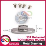 Steering Gear Universal Metal Small 25T untuk Motor Servo MG995 MG996 - Image 3