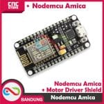 NODEMCU AMICA LUA WIFI V3 4MB 32MBITS FLASH ESP8266 WITH BASE PLATE L293D - Image 2