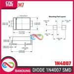 10pcs 1N4007 M7 SMA DO-214AC Dioda 1N4007 SMD Diode 1A Single 1kV IN4007 - Image 2