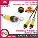 E3F-DS100C4 PHOTOELECTRIC SWITCH 100CM DC Infrared Proximity Sensor NPN E18-D100NK INDUSTRIAL