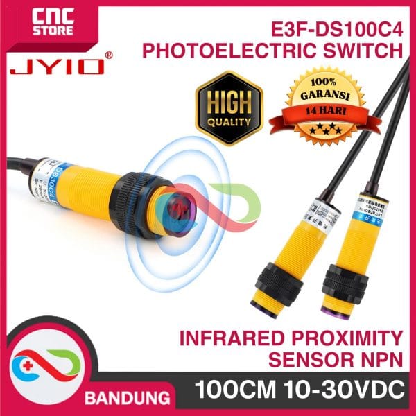 E3F-DS100C4 PHOTOELECTRIC SWITCH 100CM DC Infrared Proximity Sensor NPN E18-D100NK INDUSTRIAL