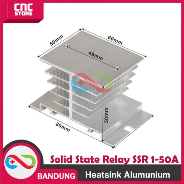 (Heatsin Pendingin - Heatsink Alumunium) Heatsink Aluminium Pendingin untuk Solid State Relay SSR 1-50A