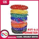 KABEL BINTIK SERABUT TEMBAGA OTOMOTIF MOBIL MOTOR STANDARD JEPANG - AVSS 0.5 -HITAM PERMETER
