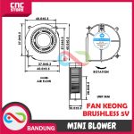 MINI BLOWER FAN KEONG BRUSHLESS 5V COOLING TURBO 4020 40MMx20MM NEW - Image 3