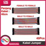 40PCS JUMPER CABLE KABEL 40CM MALE TO MALE DUPONT 40PCS