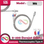 PROB THERMOCOUPLE TYPE-K - PROB THERMOCOUPLE TYPE-K  THERMOSTAT SENSOR SUHU TINGGI 0-400 M6 DERAJAT CELCIUS -1 meter