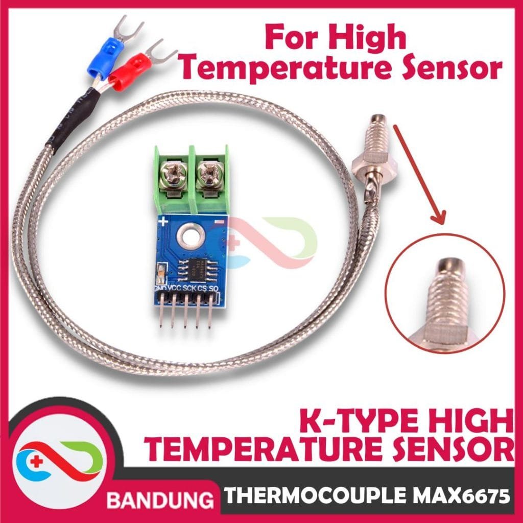 K-TYPE THERMOCOUPLE MAX6675 HIGH TEMPERATURE SENSOR FOR ARDUINO SENSOR SUHU