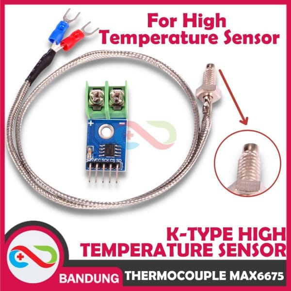 K-TYPE THERMOCOUPLE MAX6675 HIGH TEMPERATURE SENSOR FOR ARDUINO SENSOR SUHU