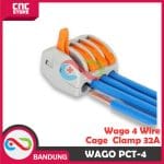 WAGO 4 WIRE TERMINAL BLOCK LEVER CAGE CLAMP PCT-4 - Image 2