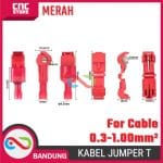 KABEL JUMPER T MERAH 0.3-1MM2 WIRE CONNECTOR SUNTIK CABANG SPLIT CABLE - Image 5
