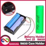 KOTAK BATERAI 18650 BATTERY HOLDER 2P 3.7V LI-ION LITHIUM 18650 BATTERY CASE PARAREL