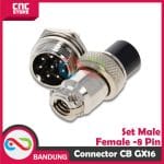 AVIATION PLUG CONNECTOR CB GX16 16MM SET MALE FEMALE - 8 PIN - Image 4