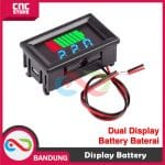 Dual Display Battery Baterai Capacity Level Indicator Meter Tester 12/24/48/60V
