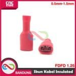 SKUN KABEL FULLY VINYL FEMALE INSULATED FDFD 1.25 Kabel 0.5mm-1.5mm - MERAH pasangan