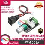 PWM DC Kontrol Kecepatan Motor DC 6V 12V 24V 3A – PWM + Switch Bolak-Balik