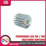 RADIATOR ALUMINIUM TINGGI 20MM PENDINGIN LED 1W / 3W TAMBAHAN UNTUK HEATSINK BENTUK BINTANG 20MM - Image 4