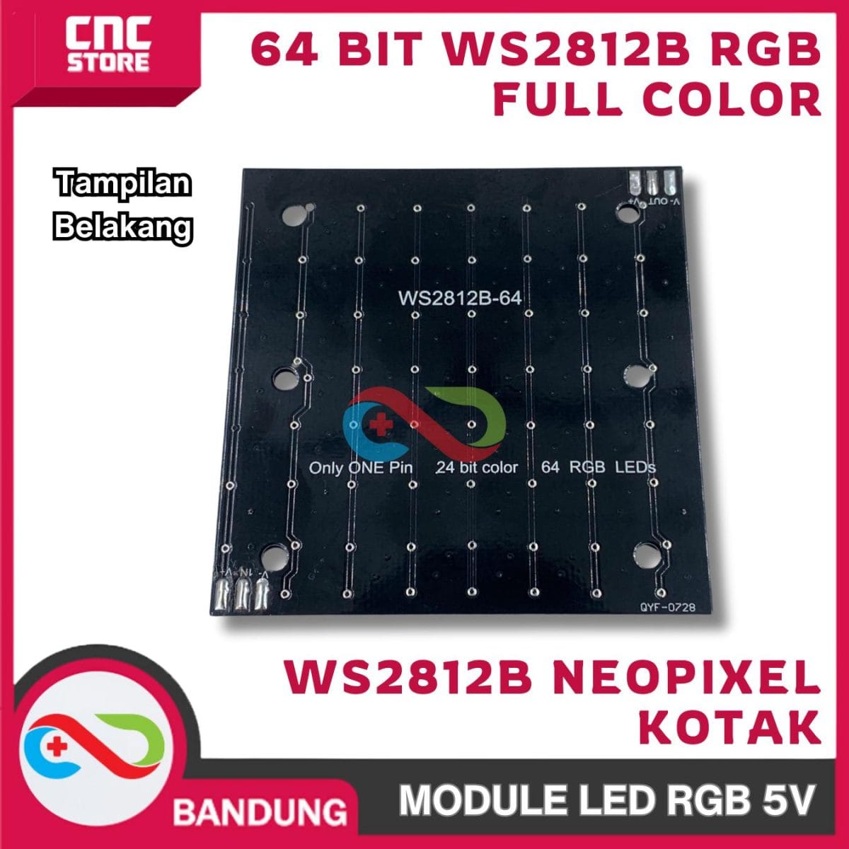 64 BIT WS2812B 5050 RGB LED DRIVER BOARD FULL COLOR 5V KOTAK - Image 3