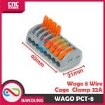 WAGO 8 WIRE TERMINAL BLOCK LEVER CAGE CLAMP PCT-8 - Image 3