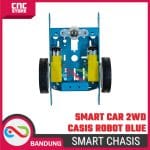 CHASSIS ALUMINUM ROBOT SMART CAR 2WD CHASSIS ROBOT BLUE - Image 3