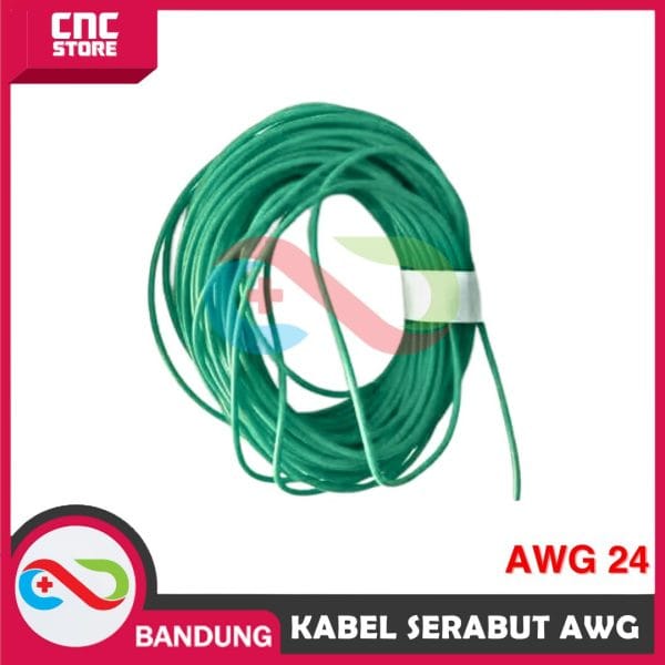KABEL SERABUT AWG 24 AWG24 HIGH QUALITY HIJAU PERMETER