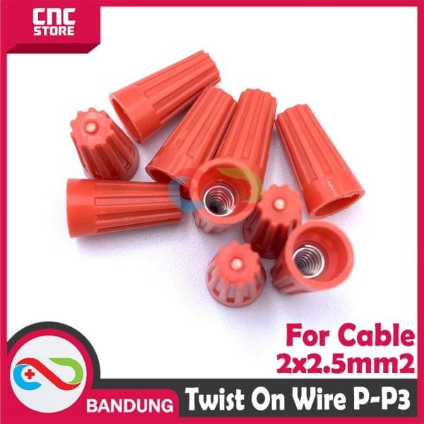 TWIST ON WIRE CONNECTOR SAMBUNGAN KABEL PUTAR SCREW LASDOP TERMINAL P - P3