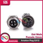 AVIATION PLUG CONNECTOR CB GX12 12MM SET MALE FEMALE - 4 PIN -4P - Image 4