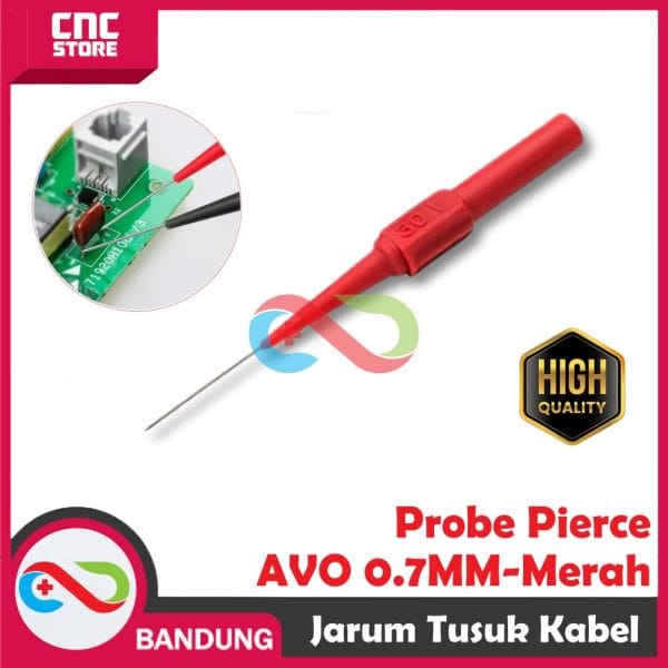 JARUM TUSUK  KABEL MULTIMETER NEEDLE PUNCTURE TEST PROBE PIERCE AVO 0.7MM - MERAH