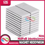 MAGNET NEODYMIUM NDFEB N35 KOTAK PERMANEN 20X10X2MM - Image 2