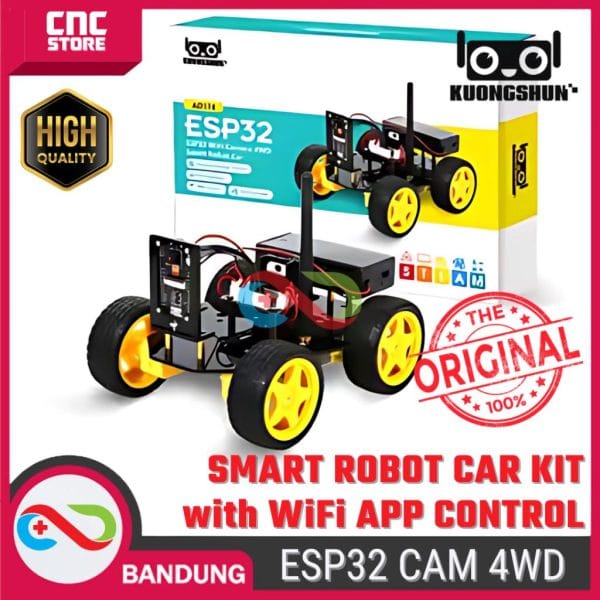 ESP32 CAM 4WD Smart Robot Car Kit WiFi APP Control – Kuongshun