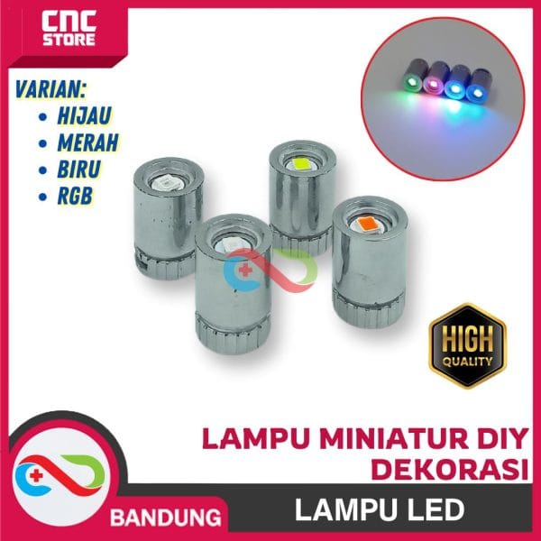 Lampu LED Baterai Battery Miniatur DIY Dekorasi Maket Arsitek Interior Lampion Mainan Prakarya Tugas Sekolah Warna Warni - HIJAU