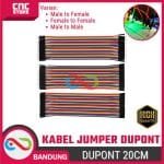40PCS JUMPER CABLE KABEL 20CM MALE TO FEMALE DUPONT FOR BREADBOARD