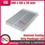 HEATSINK ALUMINIUM 100X60X10MM HEAT SINK COOLING SIRIP PENDINGIN LED - Image 2
