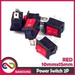ROCKER SWITCH SAKLAR POWER KCD11 10X15MM 250V/3A 125V/6A AC 2 PIN SPST